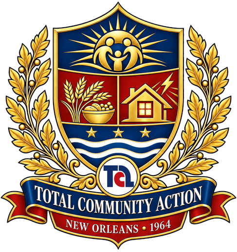 Total Community Action gala crest, New Orleans 1964